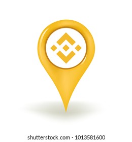 Binance Cryptocurrency Map Pin
