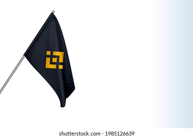 Binance flag waving on the flagpole.