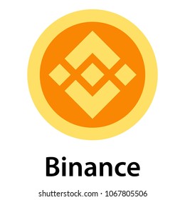 Binance icon. Flat illustration of binance vector icon for web