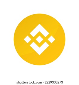 Binance icon symbols isolated on white background. Cryptocurrency coin created in blockchain technology. Vector illustration.