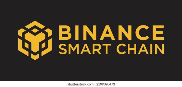 Binance Smart Chain (BSC) crypto currency logo and symbol vector illustration banner and background template svg