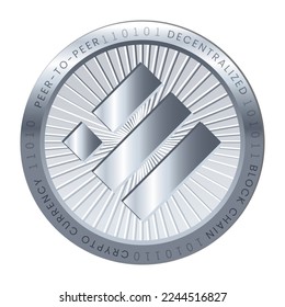 Binance USD (BUSD) crypto currency coin vector template isolated on white background