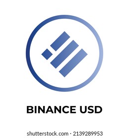 Icono de token de criptodivisa de enlace USD. Símbolo BUSD. Icono de vector criptodivisa. Ilustración de vector plano - Vector