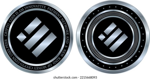 binance usd-busd coin vector illustrations. vector crypto coins.