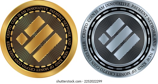 binance usd-busd coin vector illustrations. vector crypto coins.