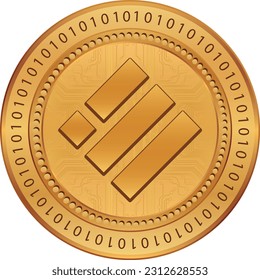 ilustraciones del vector de la moneda de unión usd-busd. monedas criptográficas vectoriales.