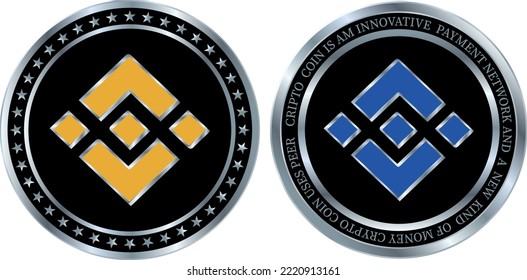ilustraciones de vectores de monedas binance-bnb. 3.ª ilustración