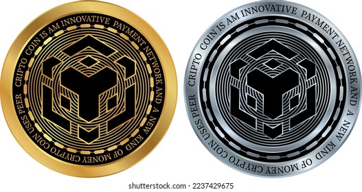 binance-bnb coin vector illustrations. 3d illustration.