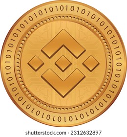 ilustraciones de vectores de monedas binance-bnb. 3 quinquies ilustración.