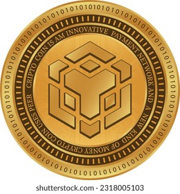 binance-bnb coin vector illustrations. 3d illustration.