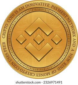 binance-bnb coin vector illustrations. 3d illustration.