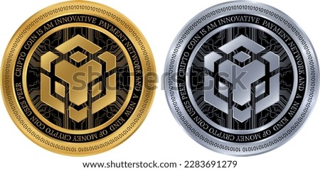 binance-bnb coin vector illustrations. 3d illustration.