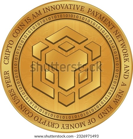binance-bnb coin vector illustrations. 3d illustration.