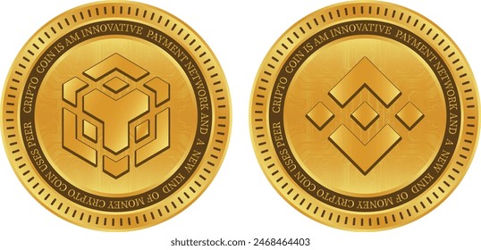 binance-bnb cryptocurrency illustrations on abstract background. 3d illustrations.