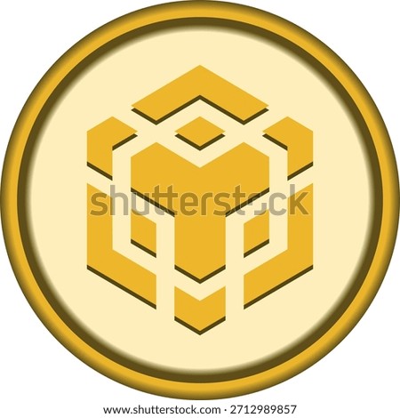 binance-bnb cryptocurrency illustrations on abstract background. 3d illustrations.