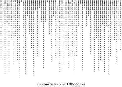 Binary Background. Abstract Backdrop. Black and White Pattern. Vector illustration