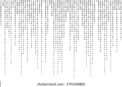 Binary Background. Abstract Backdrop. Computer Texture. Vector illustration