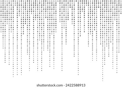 Fondo Binario. Resumen del fondo de datos. Patrón moderno blanco y negro. Ilustración del vector