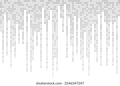Binary Background. Computer Backdrop. Technology Modern Pattern. Vector illustration