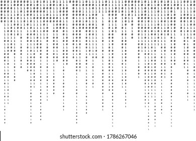 Binary Background. Computer Digital Pattern. Modern Backdrop. Vector illustration