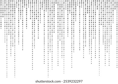 Binary Background. Computer Texture. Data Pattern. Vector illustration