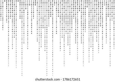 Binary Background. Computer Texture. Technology Code Backdrop. Vector illustration