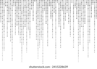 Binary Background. Data Code Texture. Computer Pattern. Vector illustration