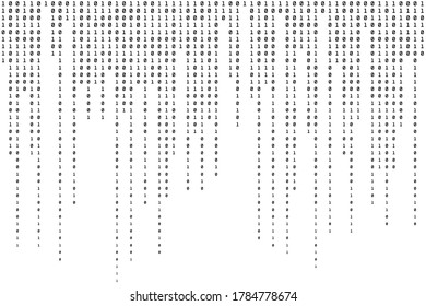 Binary Background. Digital Backdrop. Code One and Zero Texture. Vector illustration