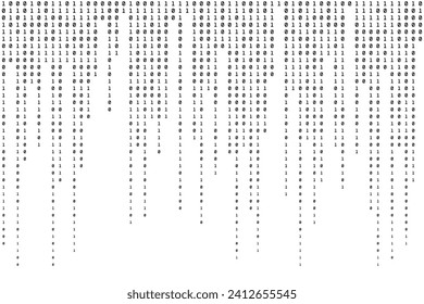 Binary Background. Modern One and Zero Backdrop. Computer Technology Texture. Vector illustration