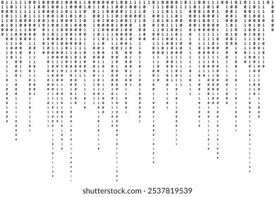 Binary Background. Modern Pattern. Black and White Texture. Vector illustration