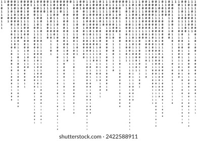 Binary Background. One and Zero Backdrop. Code Modern Texture. Vector illustration