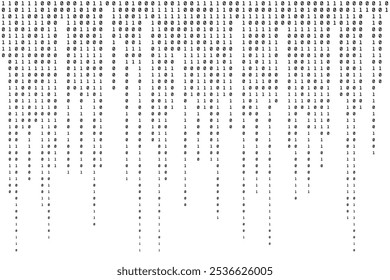Plano de Fundo Binário. Textura abstrata da tecnologia. Fundo Moderno. Ilustração vetorial