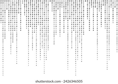 Binary Background. Technology Backdrop. Abstract Code Texture. Vector illustration