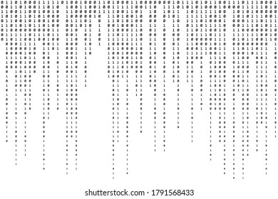 Binary Background. Technology Backdrop. Data Texture. Vector illustration