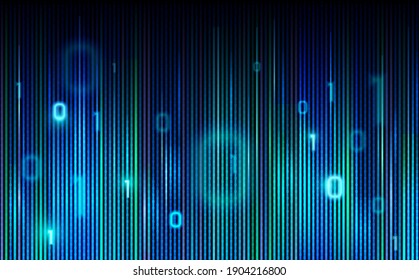 Binary background, Technology, Futuristic, Vector Illustration.