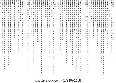 Binary Background. Technology Pattern. Computer Data Backdrop. Vector illustration