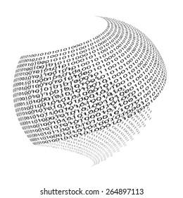 Binary background . Vector Technology Illustration .
