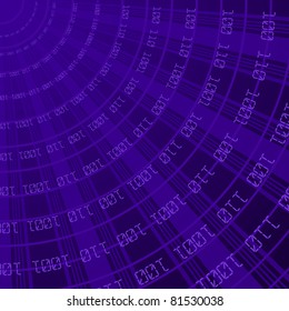 binary blue abstract template