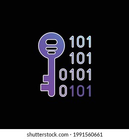 Binary blue gradient vector icon