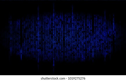 Binary blue. Matrix background. Binary digital code backdrop