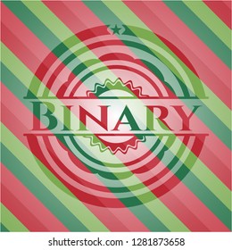 Binary christmas badge background.