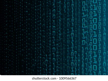 binary circuit board future technology, blue cyber security concept background, abstract hi speed digital internet.motion move blur. vector