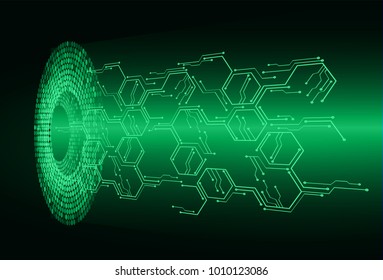 binary circuit board future technology, green cyber security concept background, abstract hi speed digital internet.motion move blur. vector