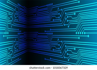 binary circuit board future technology, blue cyber security concept background, abstract hi speed digital internet.motion move blur. pixel vector