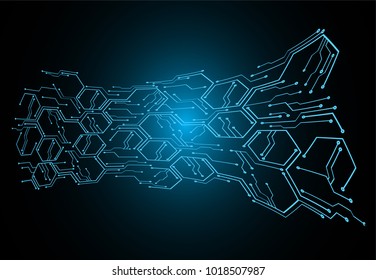 binary circuit board future technology, blue cyber security concept background, abstract hi speed digital internet.motion move blur. pixel vector