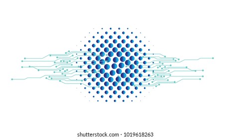 binary circuit board future technology, blue cyber security concept background, abstract hi speed digital internet.motion move blur. pixel vector.