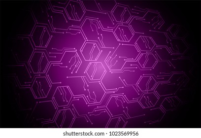 binary circuit board future technology, purple cyber security concept background, abstract hi speed digital internet.motion move blur. pixel vector