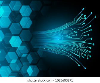 binary circuit board future technology, blue cyber security concept background, abstract hi speed digital internet.motion move blur. pixel vector