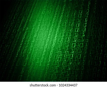 binary circuit board future technology, green cyber security concept background, abstract hi speed digital internet.motion move blur. pixel vector