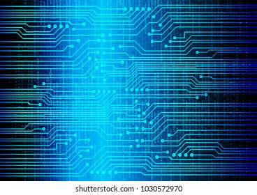 binary circuit board future technology, blue cyber security concept background, abstract hi speed digital internet.motion move blur. pixel vector